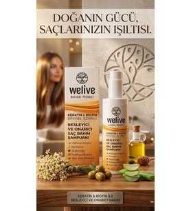 WeLive Keratin & Biotin Saç Bakım Şampuanı 250 ml – Besleyici ve Onarıcı