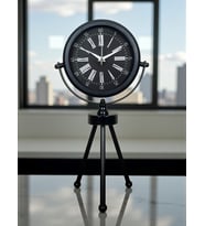 River World Masa Saati 3 Ayaklı Metal Black Heritage