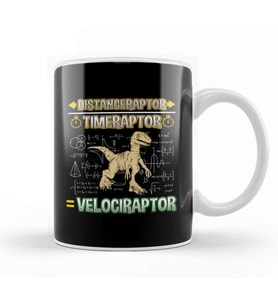 Distanceraptor Timeraptor Velociraptor Pun Kupa Bardak Porselen