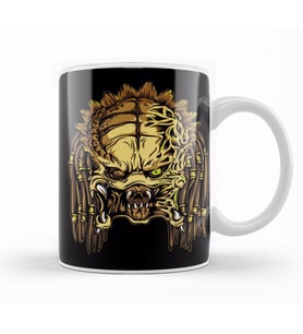 Wolf Predator Caricature Xenomorph Kupa Bardak Porselen