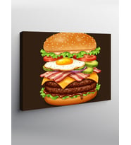 Kanvas Tablo Büyük Renkli Burger