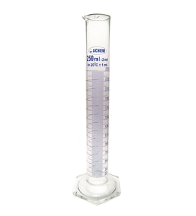 250ml Cam Mezür Uzun Form Mavi Skala