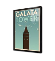 Galata Çerçeveli Cam Tablo