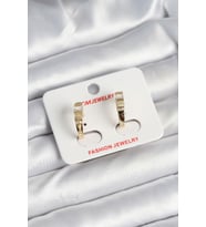 Pirinç Gold Renk Zirkon Taşlı Vintage Kadın Küpe TJ-BKP11244