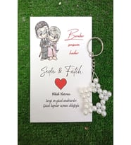 15 Adet Şıpsevdi İnci Yıldız Anahtarlık - Kına Hediyesi - Nikah Hediyesi - Bride