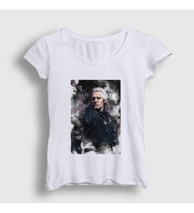 Presmono Kadın Beyaz Geralt Of Rivia Dizi Witcher T-Shirt 321139tt (Beyaz)