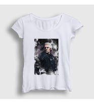 Presmono Kadın Beyaz Geralt Of Rivia Dizi Witcher T-Shirt 321139tt (Beyaz)