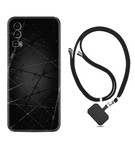 General Mobile Gm 23 Kılıf Silikon Boyun Askılı İpli Desenli Silikon Dikenli Tel 1779
