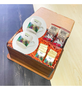 Mimar Türk Kahvesi Fincanı Ahşap Kutulu Set 003