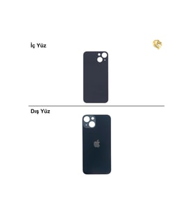 iPhone 13 Lacivert Renk Arka Kapak Arka Cam Batarya Kapağı Lazer Kesim Kapak Pil Kapağı