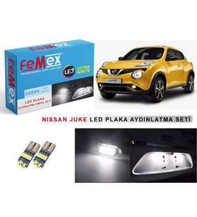 Nissan Juke LED Plaka Aydınlatma Ampul Seti FEMEX Parlak Beyaz