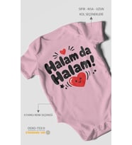Halam Da Halam! Kısa Kollu Bebek Body %100 Pamuk