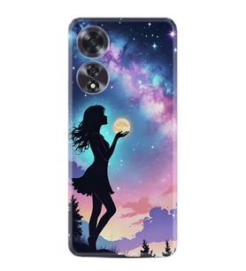 Oppo A60 Kılıf Boutique Baskılı Resimli Woman in Moon Pcode -005