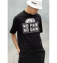 No Pain No Gain Gym Fitness Temalı Oversize Unisex Tişört