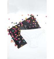 Tutku Ön Dantelli Bikini Slip (Beyaz)