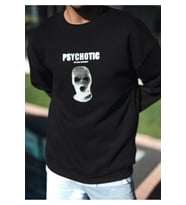 Kışlık Bisiklet Yaka Baskılı SweatShirt - Siyah