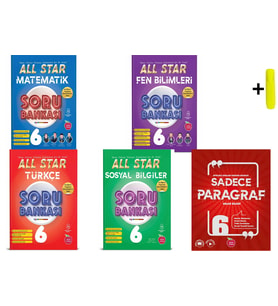 Newton 6.Sınıf All Star Soru Bankası Matematik Fen Türkçe Sosyal Paragraf Yeni