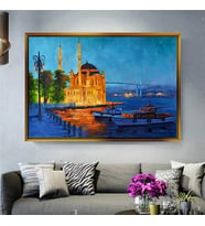 Altın Çerçeveli dekoratif tablo l677 (Gold)