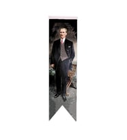 Masa Üstü Kırlangıç Atatürklü Bayrağı - 8x30cm Çift Taraflı Saten Kumaş
