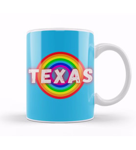 Texas Vintage Retro Rainbow Style Kupa Bardak Porselen