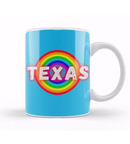 Texas Vintage Retro Rainbow Style Kupa Bardak Porselen