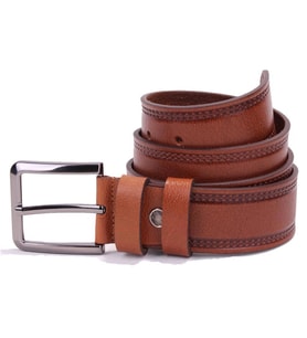 Dagoster DMK26-468DG Taba 4 cm Hakiki Deri Erkek Kemer