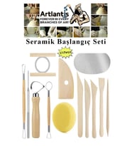 Seramik Başlangıç Seti 13 Parça 1 Paket Modelaj Modelleme Hekel Çömlek Sanatsal Ebeşuar Hobi Düzeltme (Karışık)