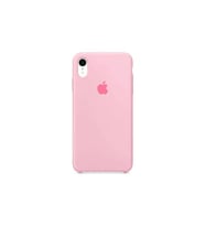 Apple iPhone XR Uyumlu Logolu Içi Kadife Altı Açık Lansman Pembe Silikon Kılıf