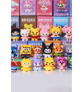 (Rastgele Model Gönderilir) Bricks 3D Puzzle Karakter Figürler Yapboz Puzzle Yapı Oyuncakları