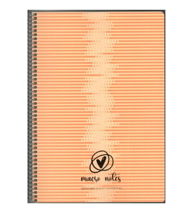 GIPTA MACRO NOTES SPİRALLİ PP. KAPAK A4 80YP. ÇİZGİLİ DEFTER 7992 - TEKLİ