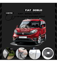 Fiat Doblo Oto Araç Kapı Koruma Fitili 5metre Parlak Siyah Renk