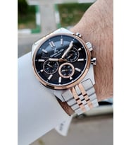 Daniel Klein DKISTE1448 Kadranı Siyah Kordonu Rose Gümüş Renk 43 mm Erkek Kol Saati