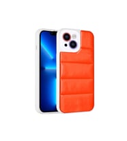Apple iPhone 13 Uyumlu Kılıf Kamera Korumalı Airbagli Renkli Zore Seksek Kapak (Turuncu)