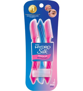 Hydro Silk Şık ipek rötuş çok amaçlı peeling dermaplaning aleti, kaş tıraş bıçağı ve hassas kapaklı yüz tıraş bıçağı, 3