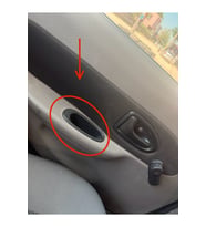 Renault Clio - Symbol Thalia Arka Kapı Çekme Kolu (İç Kolçak)
