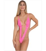 Mulvxbrf Brf02  Pembe Dantelli Arkası Açık  Gecelik (Mulvix)