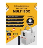 T6 Promax Android Projektör, Wi-Fi, Bluetooth, 240 İnç Ekran, Yansıtma, Dahili Hoparlör