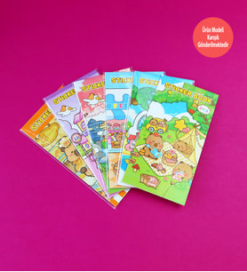 Capybara Tasarımlı Sticker Kitabı – 6 Sayfa