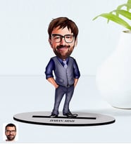 BK Gift Kişiye Özel Baba Karikatürlü Ahşap Biblo Model-2