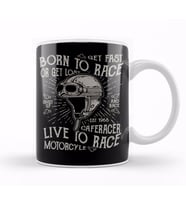 Motorbike Born To Race Live To Race Kupa Bardak Porselen