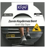 KRAF 2575 KAYDIRMAZ BANT 25mm X 15m SİYAH