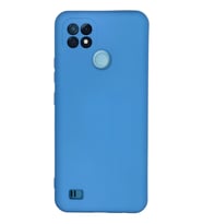 Realme C21 Kılıf Nano içi Kadife Silikon - Mavi
