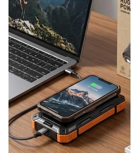 Güneş Enerjili 20000 mAh Powerbank Hızlı Şarj ve Kablosuz Şarj Destekli Dayanıklı Tasarım
