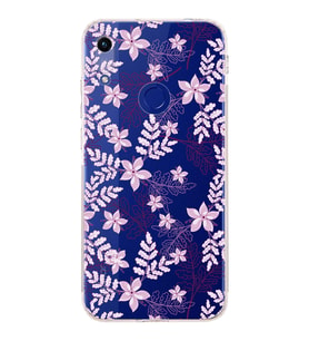 PrintiFy Huawei Honor 8A Uyumlu Kamera Korumalı Floral Pudra Tasarımlı Şeffaf Silikon Kılıf