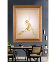 Altın Varaklı  Çerçeveli Paspartulu Tablo ndd1221 (Gold)