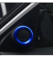 Honda Civic 2016-2019 için MAVİ Renk Daire Hoparlör Çercevesi 2 ADET (Siyah)