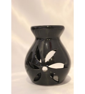 Buhardanlık Lotus Çiçeği Uzun Buhurdanlık Siyah Elişi Hand Made