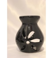 Buhardanlık Lotus Çiçeği Uzun Buhurdanlık Siyah Elişi Hand Made