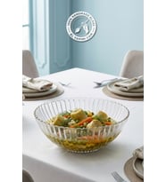 Selen Concept Çuha Model El Yapımı Cam Salata ve Sunum Kasesi 2'li Set (Şeffaf)