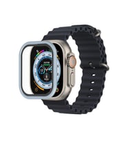 Uray store Apple Watch Ultra 49mm Alüminyum Kasa Cam Ekran Koruyucu - Mavi